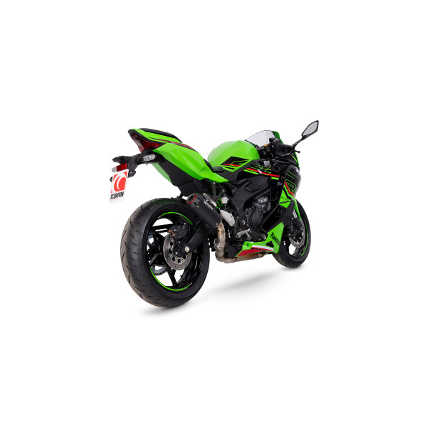 Scorpion Exhaust Kawasaki ZX-4RR 2023 - 2023 Red Power Slip-on Ceramic Black Sleeve